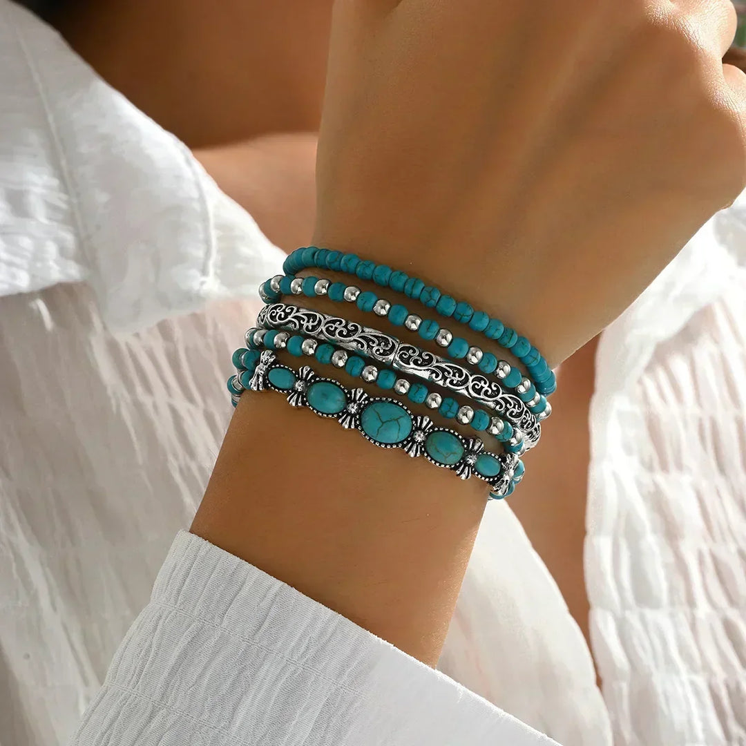Stylish Boho Turquoise Beads Bracelets