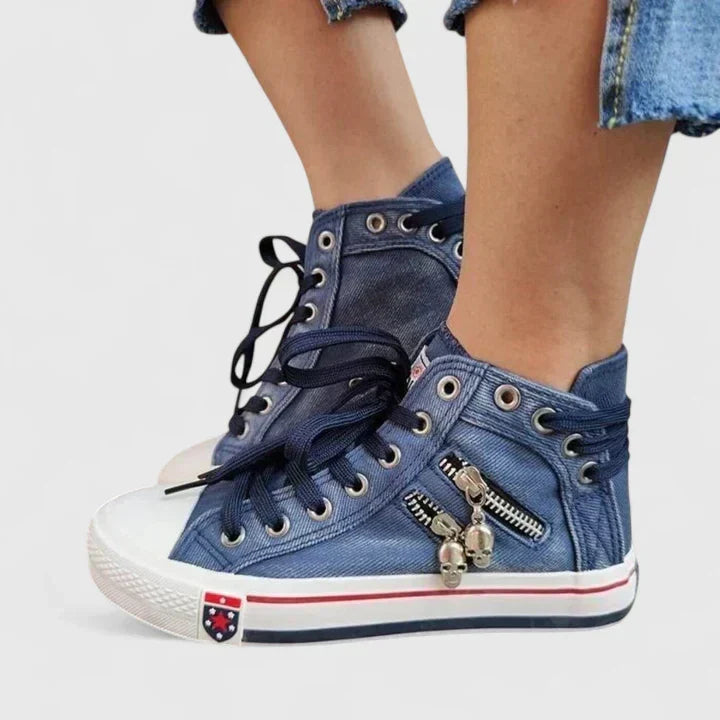 Ladies Stylish Orthopedic Zippered Shoes