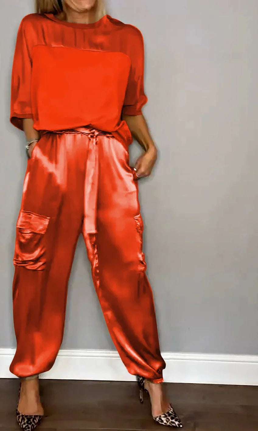 Luxe Stylish Flowing Two Piece Set for Women, Plus Size
