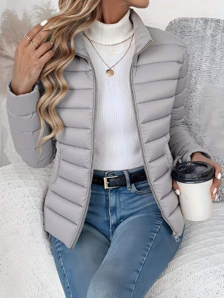 Quilted Spring Jacket for Women, Lightweight Style