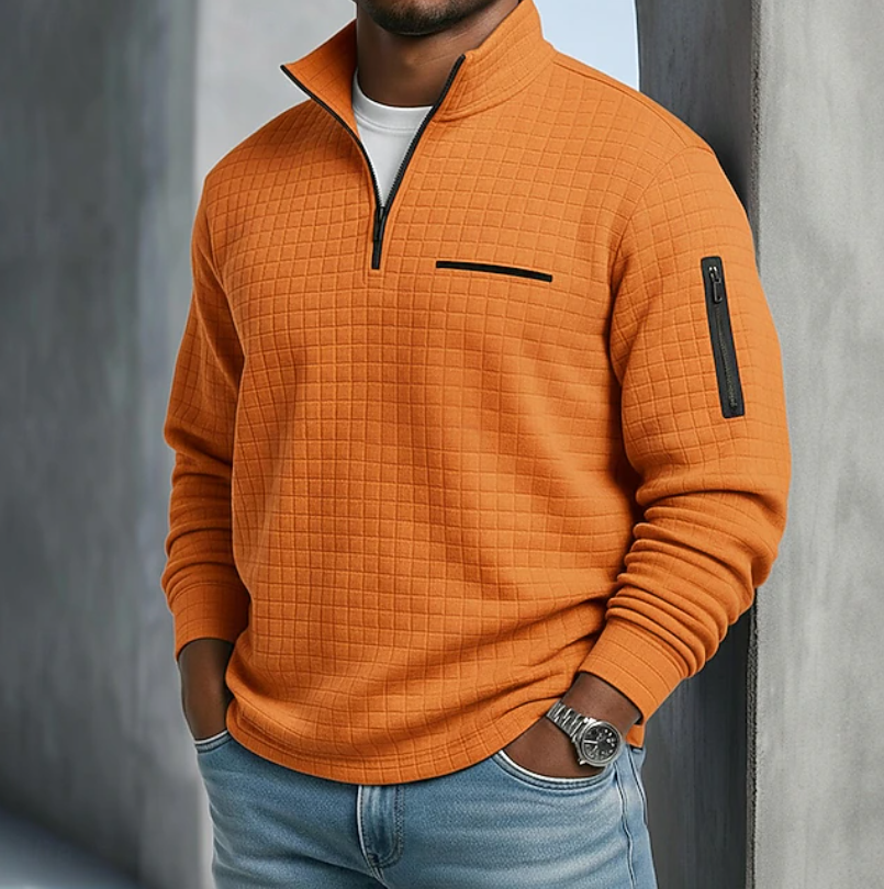 Casual Long Sleeve Waffle Shirts for Men, Plus Size
