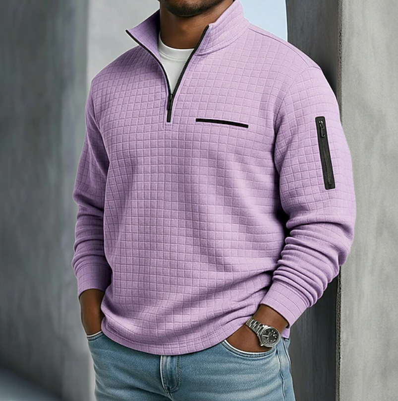Casual Long Sleeve Waffle Shirts for Men, Plus Size