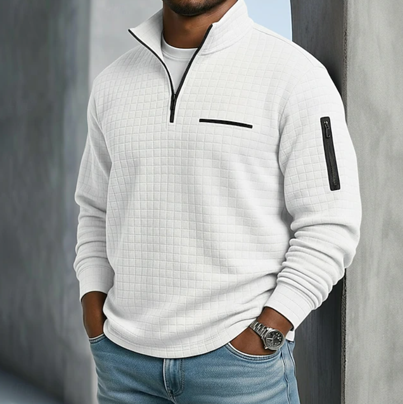Casual Long Sleeve Waffle Shirts for Men, Plus Size