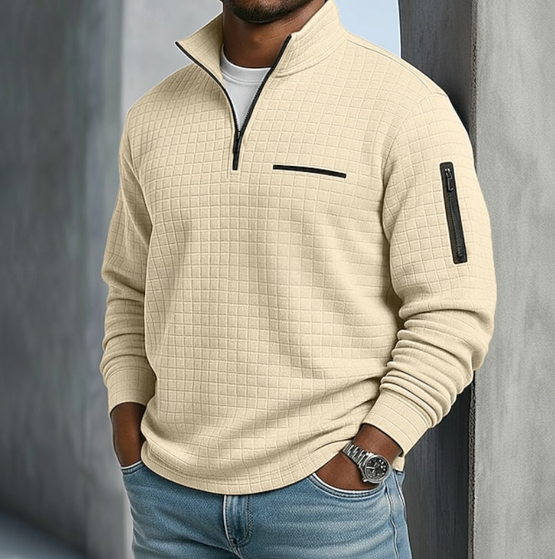 Casual Long Sleeve Waffle Shirts for Men, Plus Size