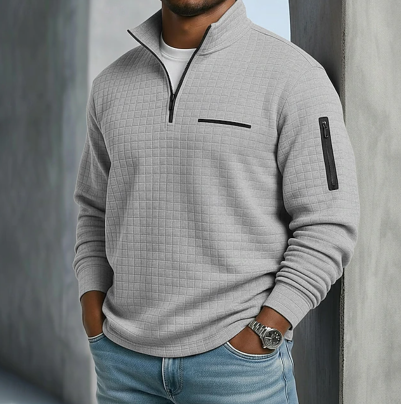 Casual Long Sleeve Waffle Shirts for Men, Plus Size