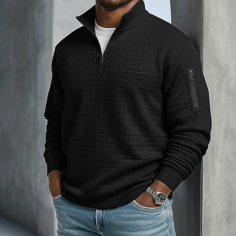 Casual Long Sleeve Waffle Shirts for Men, Plus Size