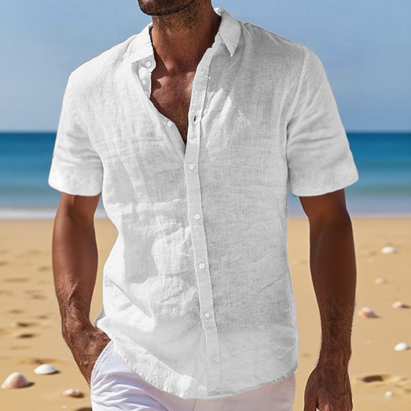 Short Sleeve Summer Shirt for Men, Relaxed Style