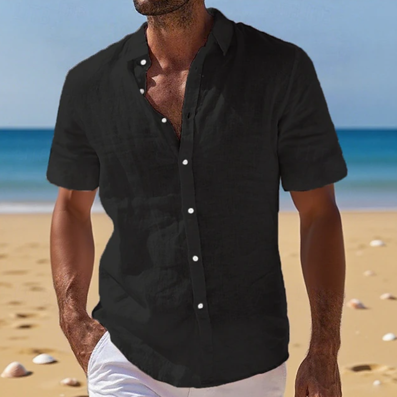 Short Sleeve Summer Shirt for Men, Relaxed Style