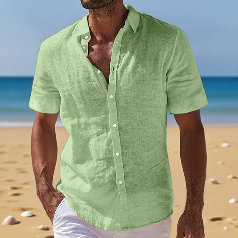 Short Sleeve Summer Shirt for Men, Relaxed Style