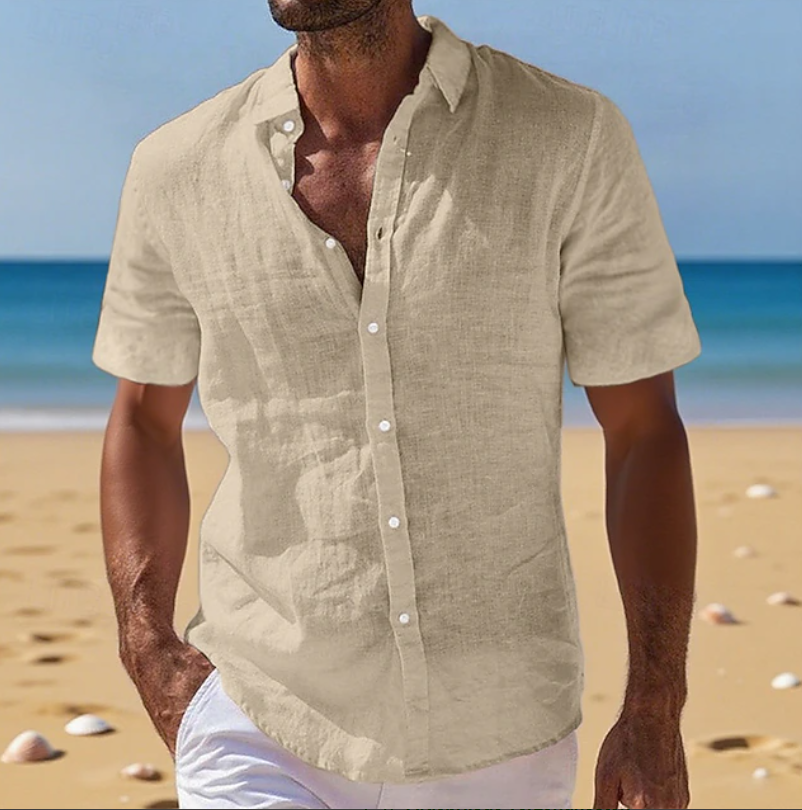 Short Sleeve Summer Shirt for Men, Relaxed Style