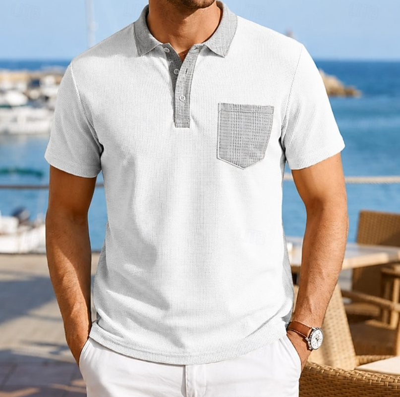 Men's Contrast Pocket Polo Shirt