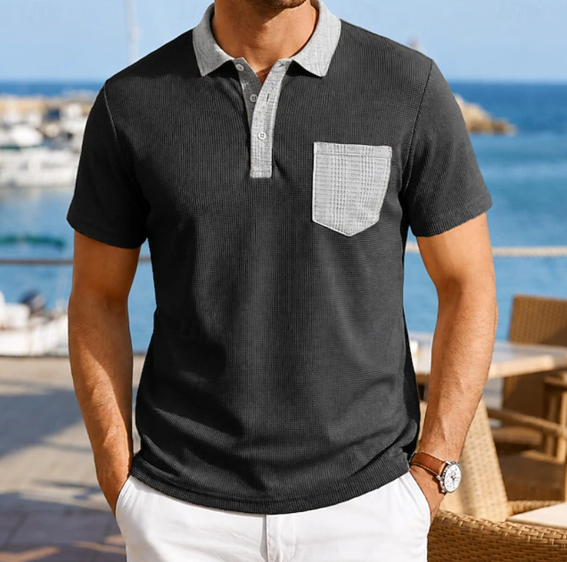 Men's Contrast Pocket Polo Shirt