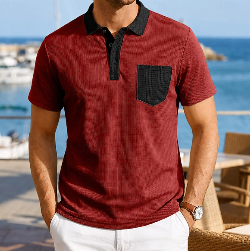 Men's Contrast Pocket Polo Shirt