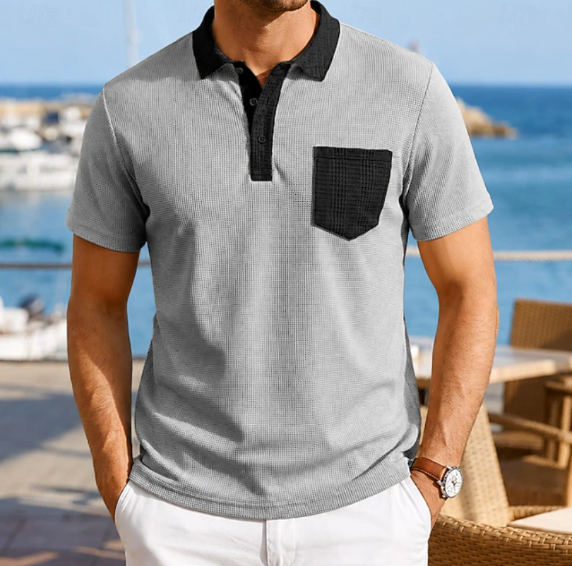 Men's Contrast Pocket Polo Shirt