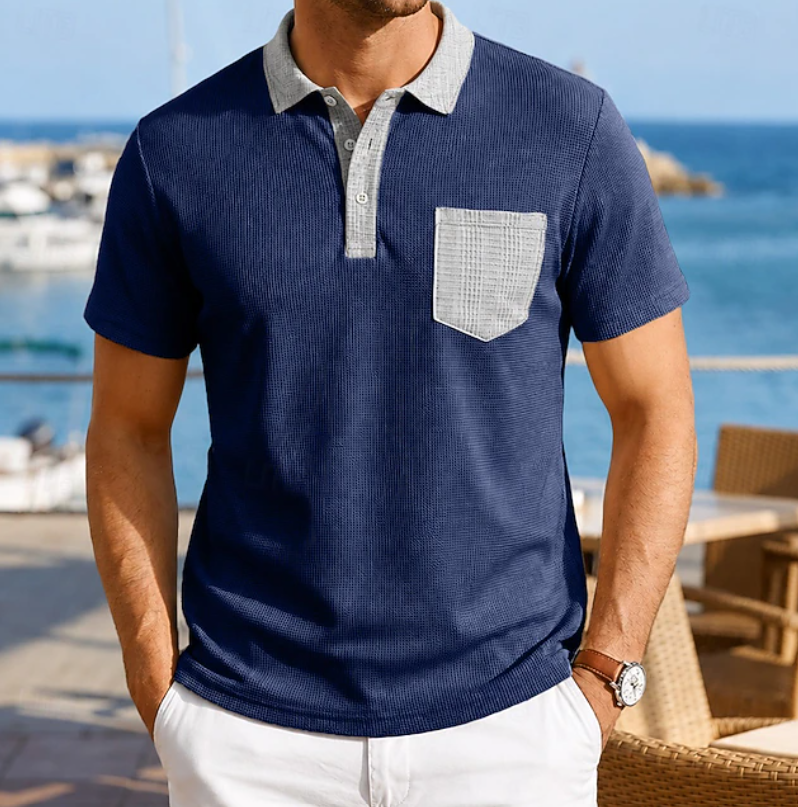 Men's Contrast Pocket Polo Shirt