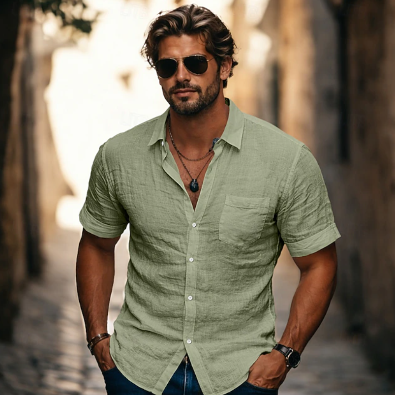 Relaxed Short Sleeve Shirt for Men