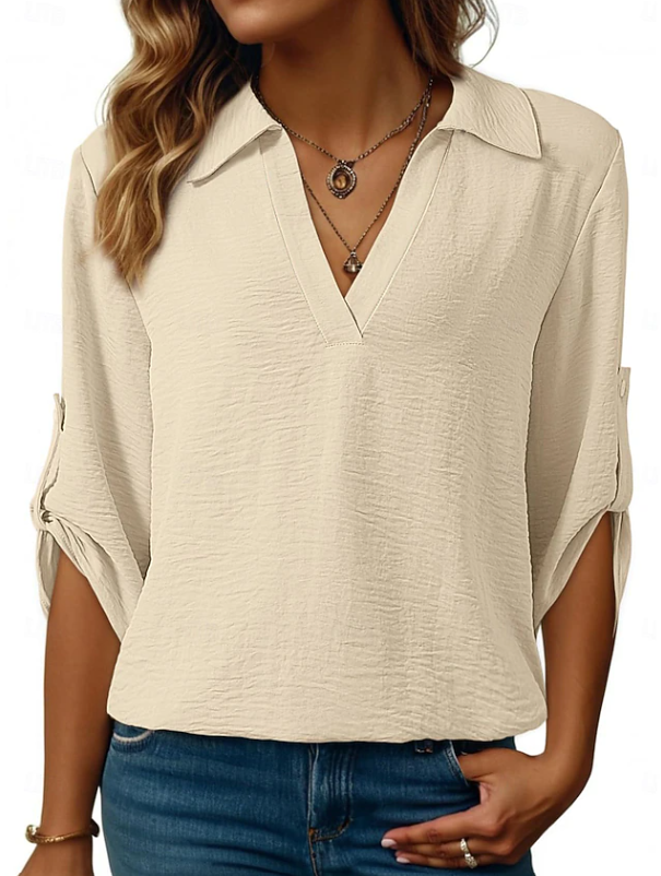 V-Neck Blouse, Women's Relaxed Fit