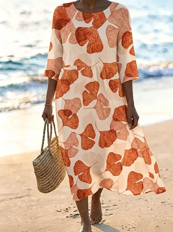 Stylish Floral Midi Dress for Women