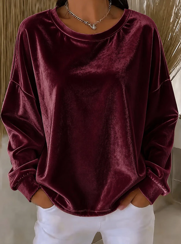 Relaxed Long Sleeve Blouse for Women