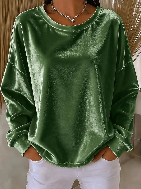 Relaxed Long Sleeve Blouse for Women