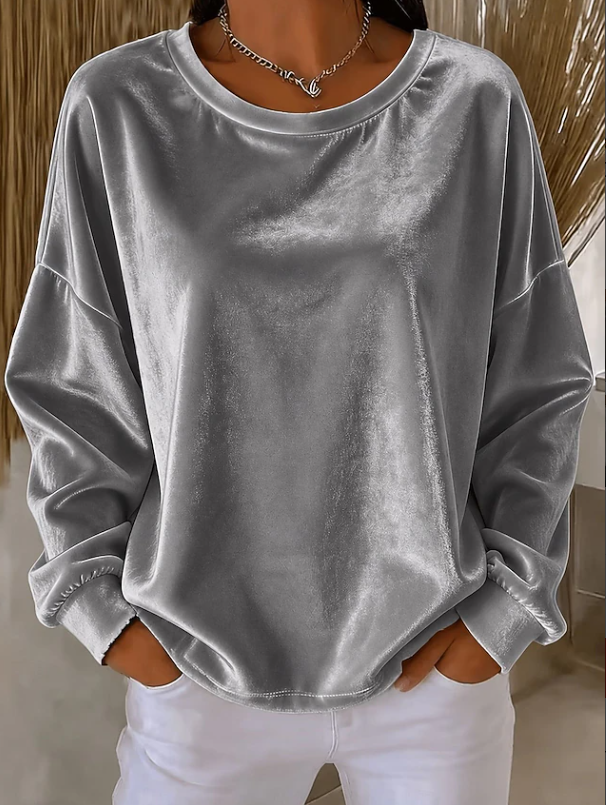 Relaxed Long Sleeve Blouse for Women
