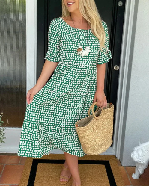 Ladies Sable Short-Sleeve Midi Dress