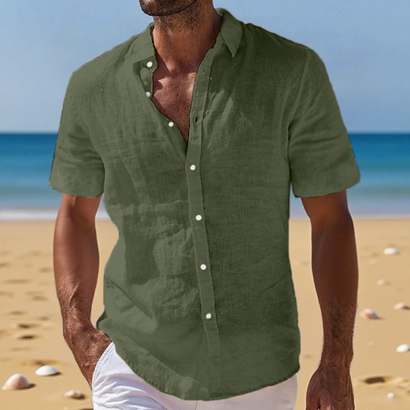 Short Sleeve Summer Shirt for Men, Relaxed Style