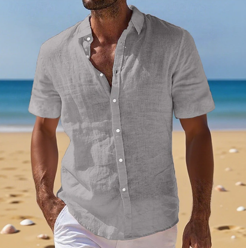 Short Sleeve Summer Shirt for Men, Relaxed Style