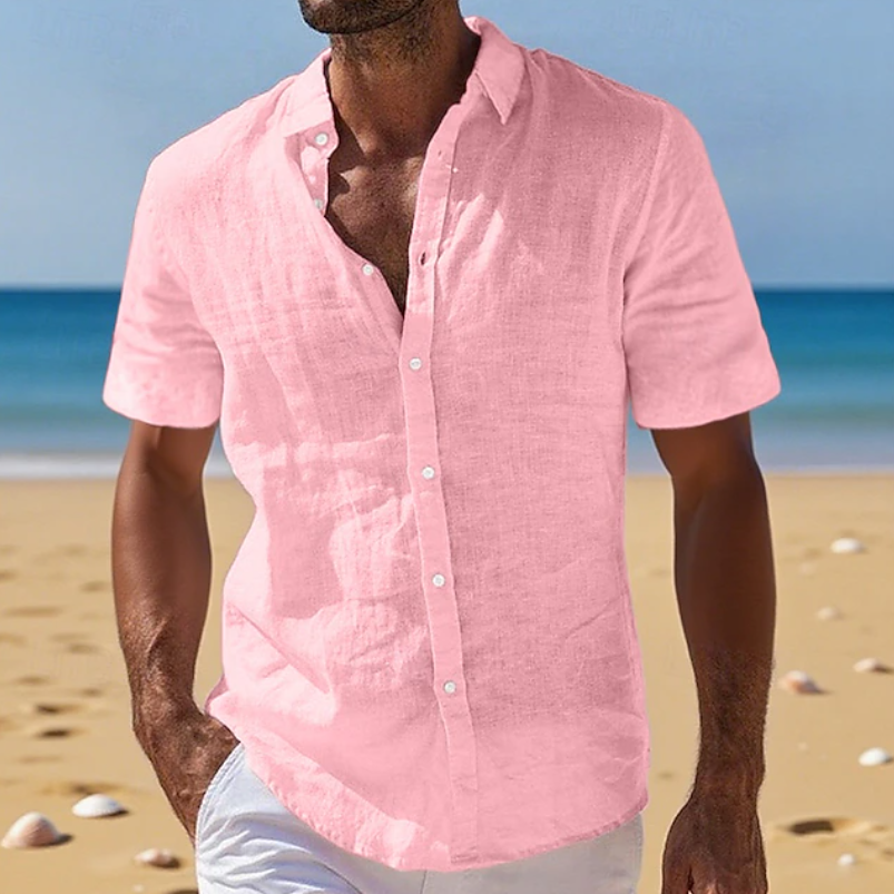 Short Sleeve Summer Shirt for Men, Relaxed Style