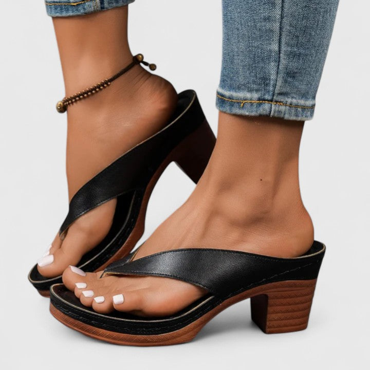 Ladies Timeless Block-Heel Sandals