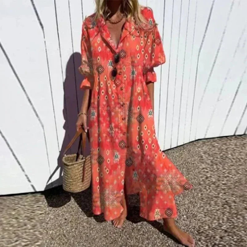 Elegant Wide Boho Dress for Women