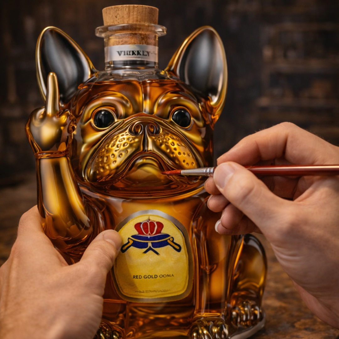 Whisky Bottle Dog Design