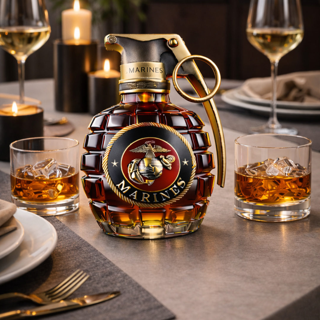 Whisky Bottle Pomegranate Design