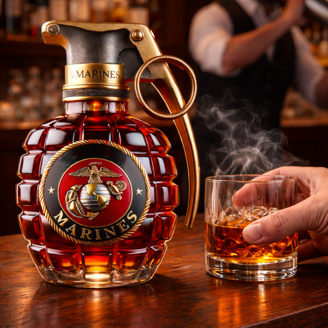 Whisky Bottle Pomegranate Design