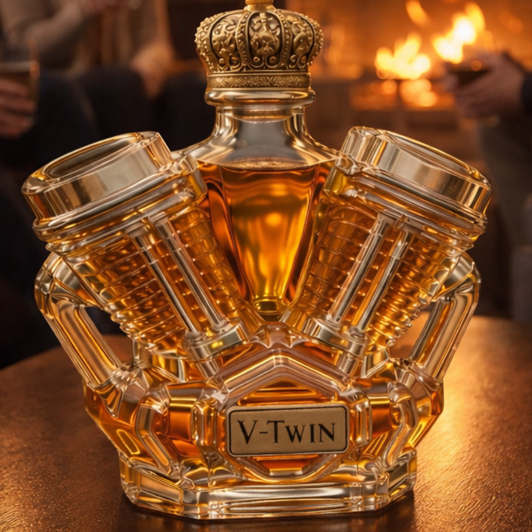 Whisky Flask V-Twin Design