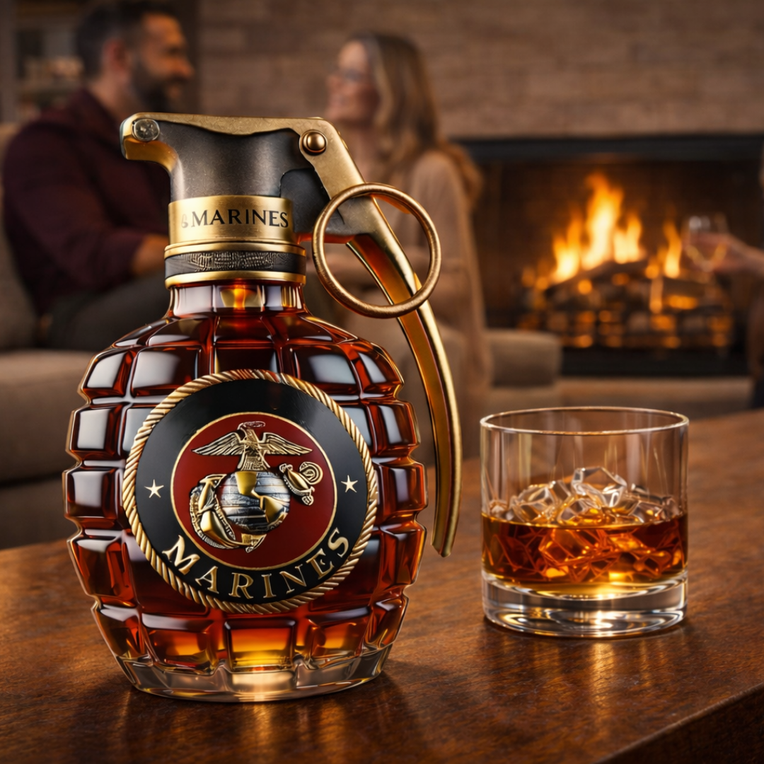 Whisky Bottle Pomegranate Design