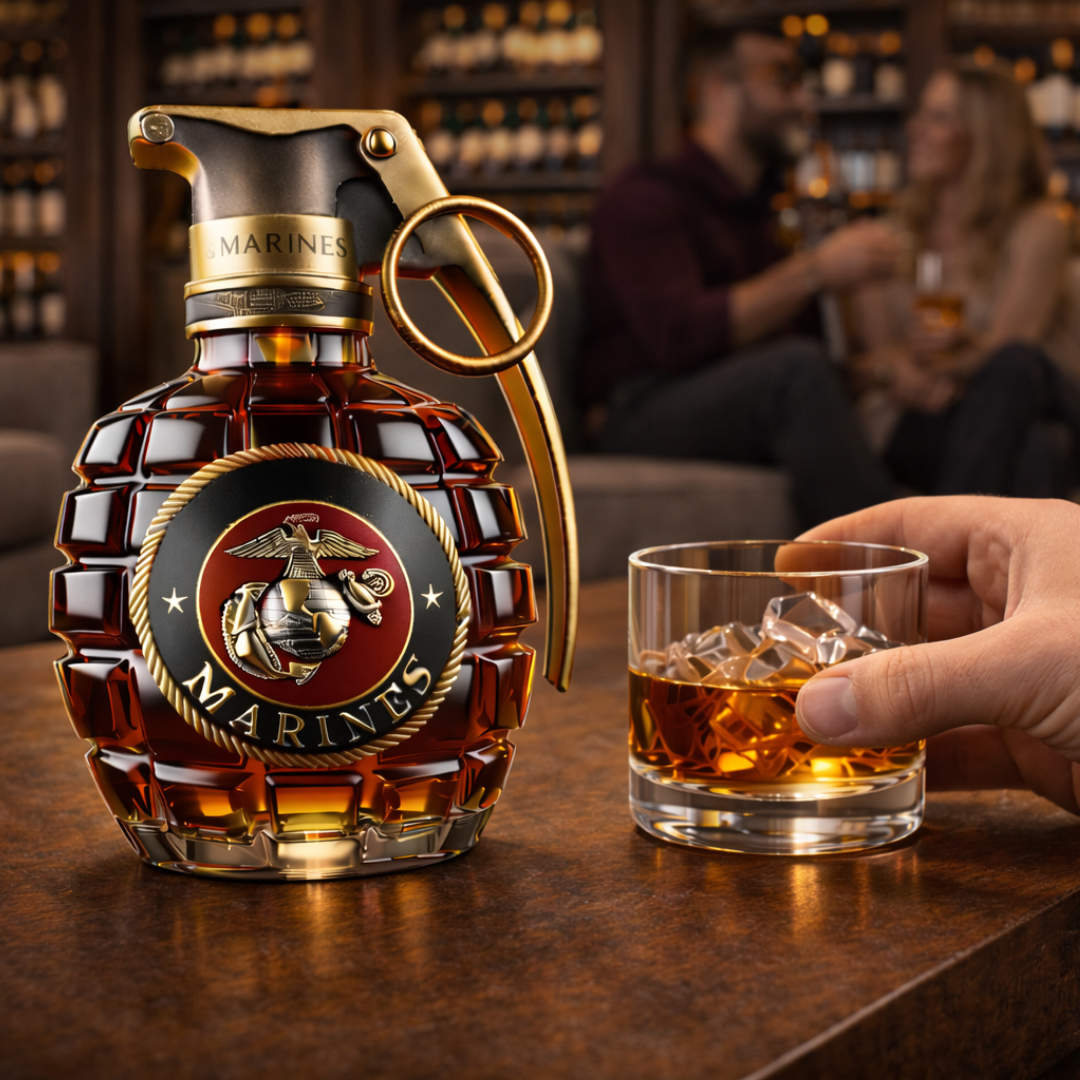 Whisky Bottle Pomegranate Design