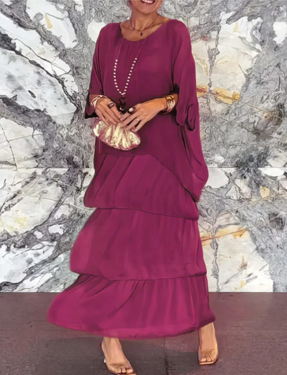 Elegant Flowing Maxi Dress for Women, Plus Size