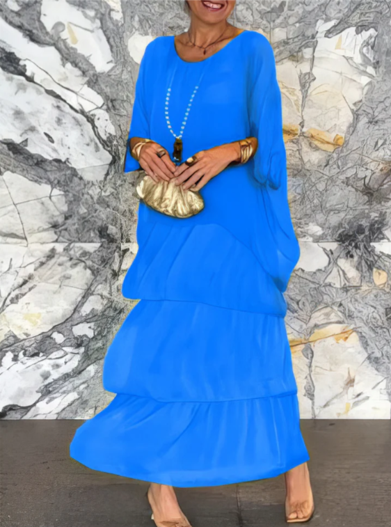 Elegant Flowing Maxi Dress for Women, Plus Size