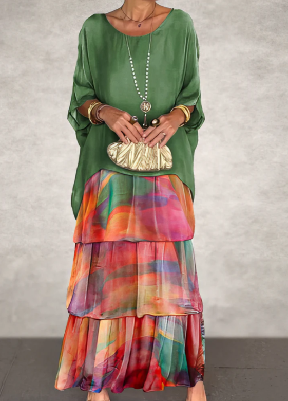 Elegant Flowing Maxi Dress for Women, Plus Size