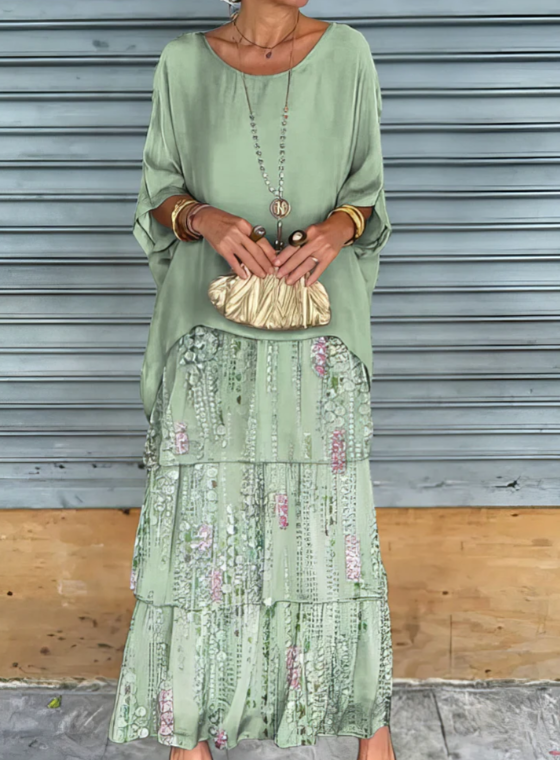 Elegant Flowing Maxi Dress for Women, Plus Size