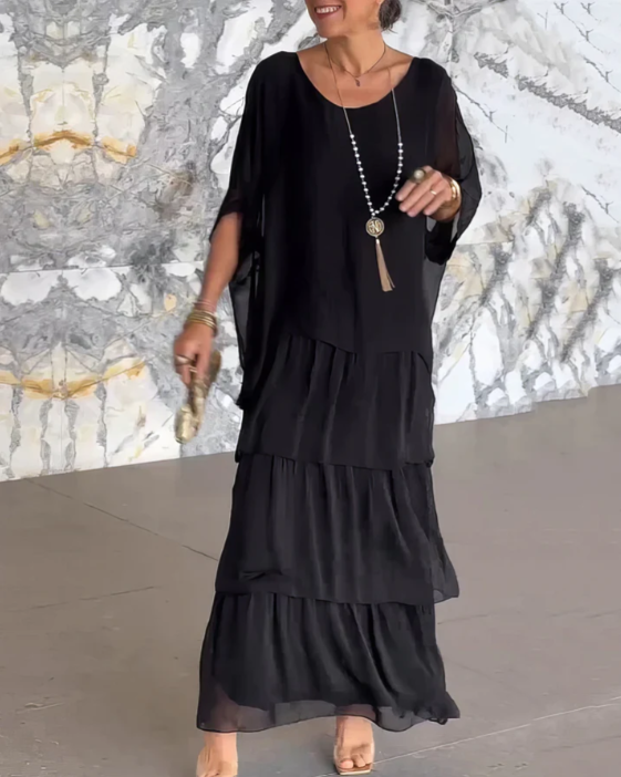 Elegant Flowing Maxi Dress for Women, Plus Size