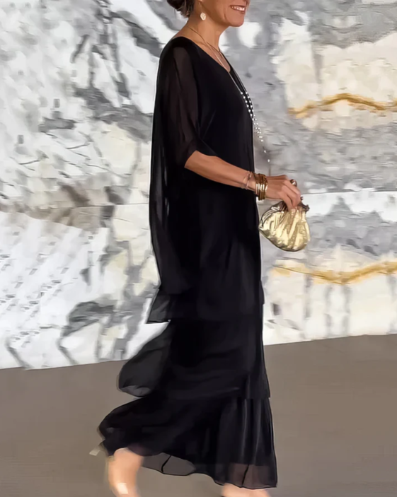Elegant Flowing Maxi Dress for Women, Plus Size