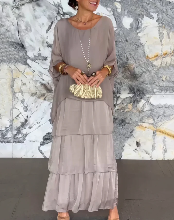 Elegant Flowing Maxi Dress for Women, Plus Size