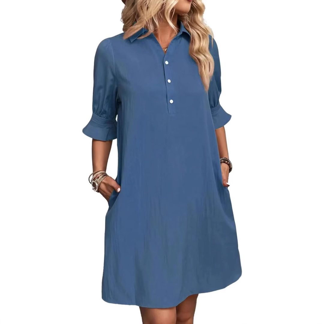 Button Down Shirt Dress for Women, Casual Style