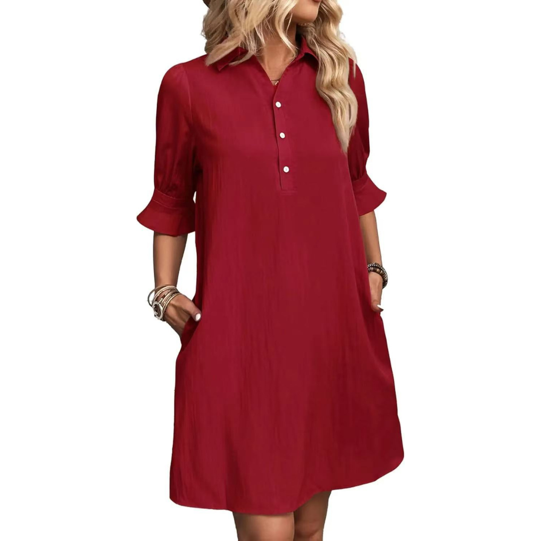 Button Down Shirt Dress for Women, Casual Style