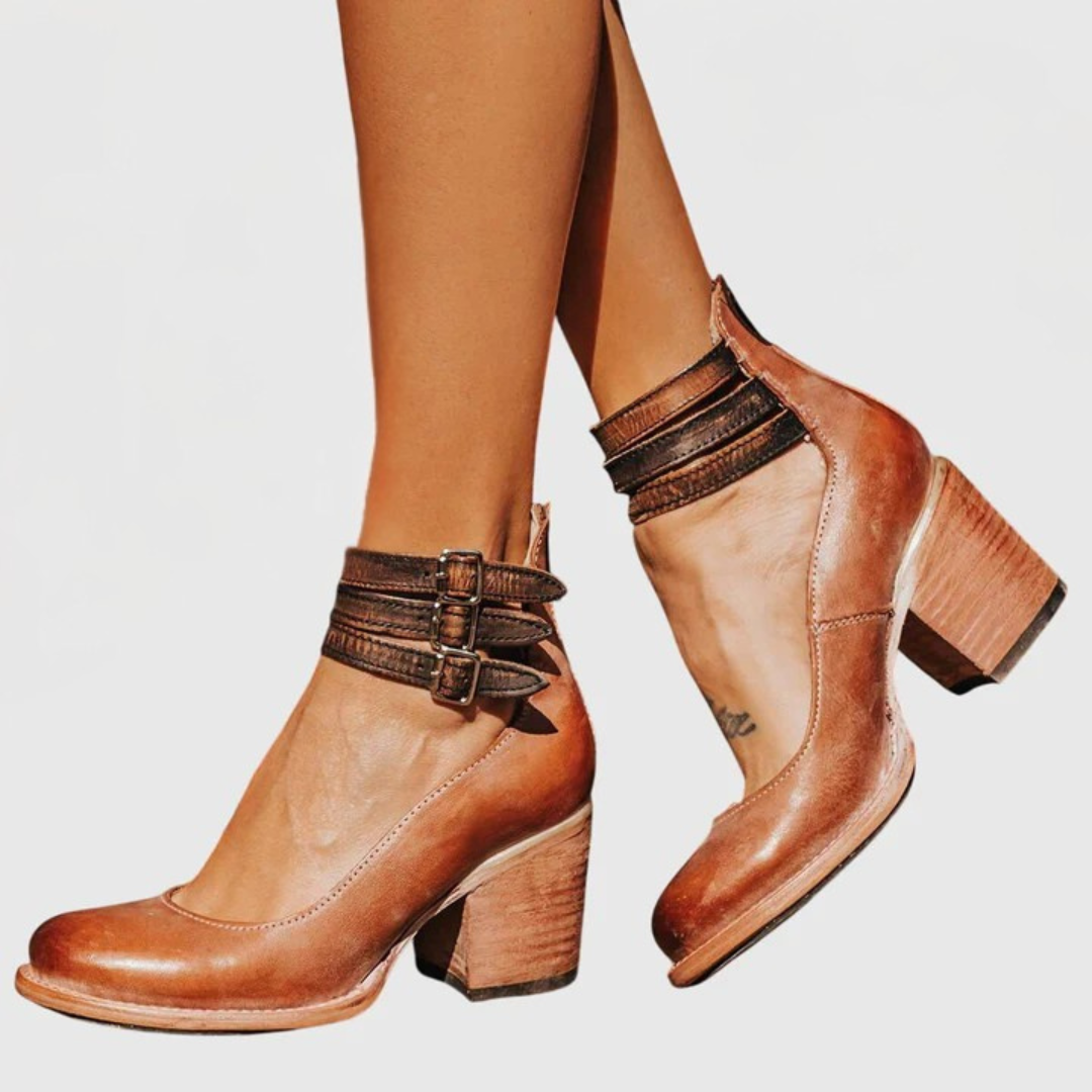 Triple Ankle Strap Heels, Women's Elegant Fit