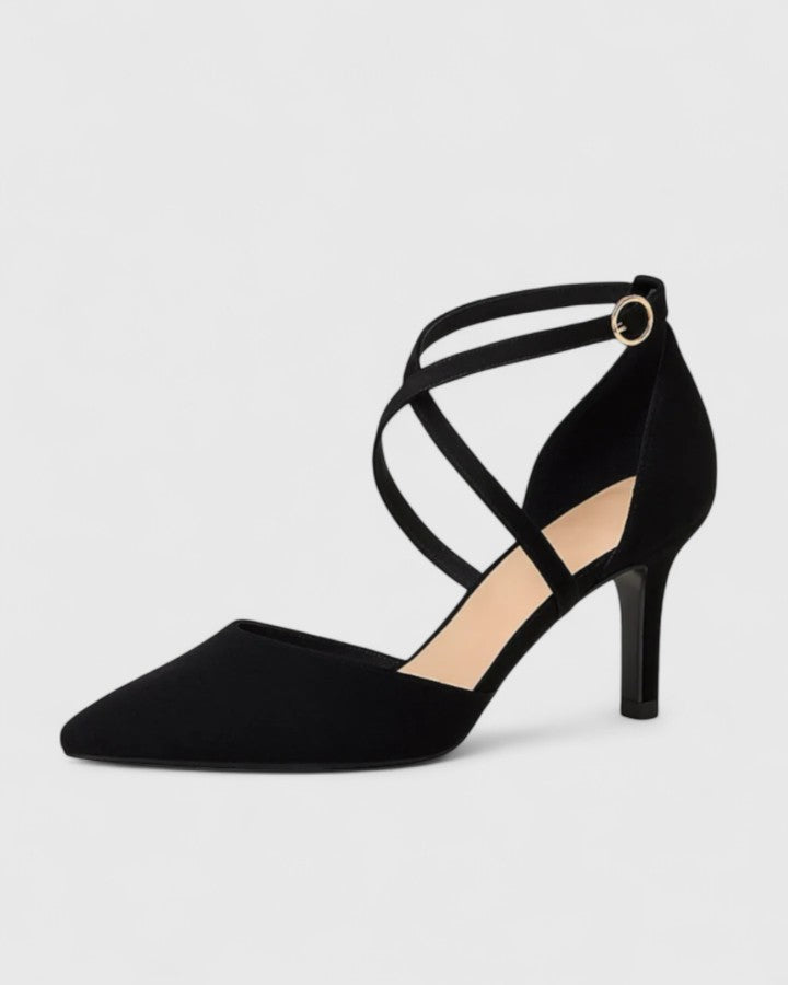 Long Lace Pointed Heels for Women, Elegant Style