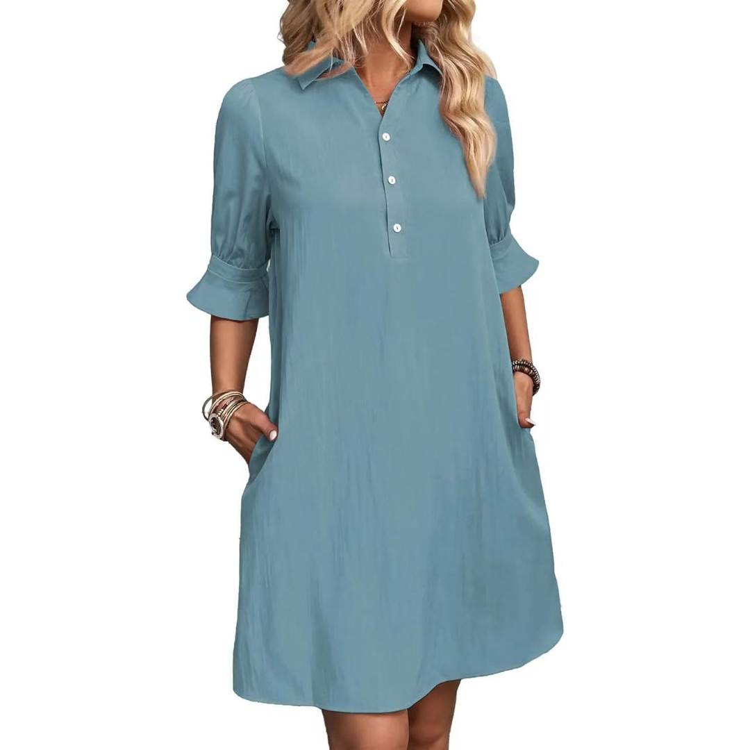 Button Down Shirt Dress for Women, Casual Style