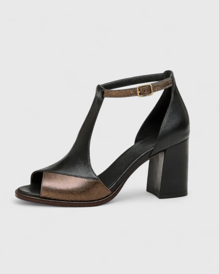 Elastic T-Strap Heels for Women, Modern Style